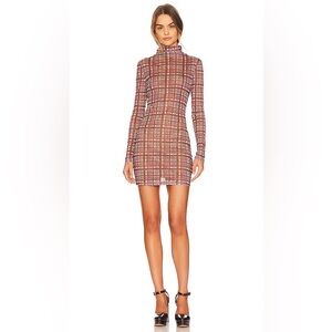 ATOIR X Lara Worthington Bodycon Mini Dress - Pink Check